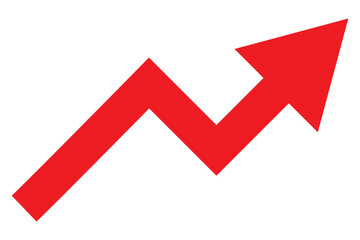 Growth arrow icon Vector illustration. Business concept, growing chart. Concept of sales symbol icon with arrow moving up. Economic Arrow With stroke thin, light and bold