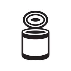 Silhouette of canned food container