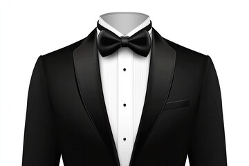Formal black tuxedo