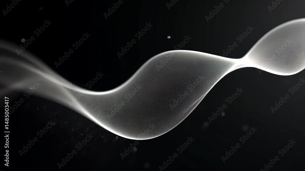 Poster elegant flowing lines with light effects against a dark background in abstract design