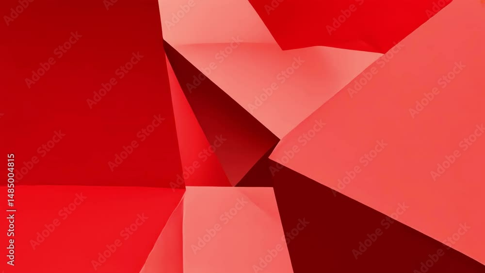 Poster abstract red geometric shapes and light reflections creating modern background design