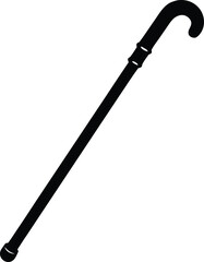 cane walking stick vector icon