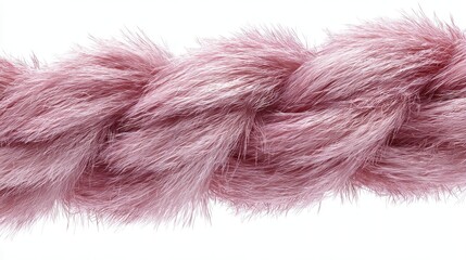 A soft, pink furry rope, perfect for creative crafting projects.