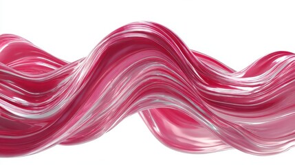 Abstract flowing waves in vibrant red and transparent textures.