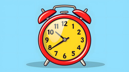 Hours Clock Icon Cartoon Vector Illustration Isolated - Creative Time Management Symbol
