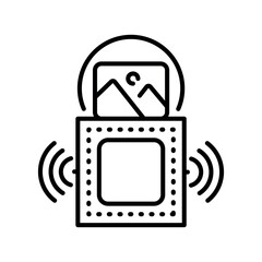 Photoelectric Sensor black  line icon for digital and print projects.