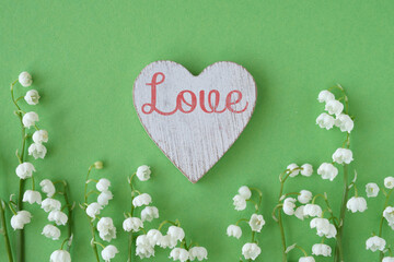 Wooden heart with text 
