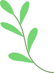 Obraz premium Green Leaf Aquatic Plants Illustration