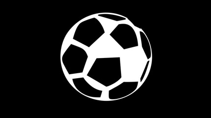 Fototapeta premium A monochrome soccer ball graphic in black and white. Illustration.