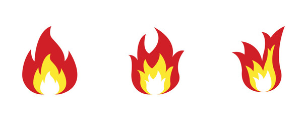 Set Icon Flames full color