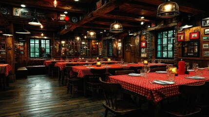 Rustic restaurant interior design