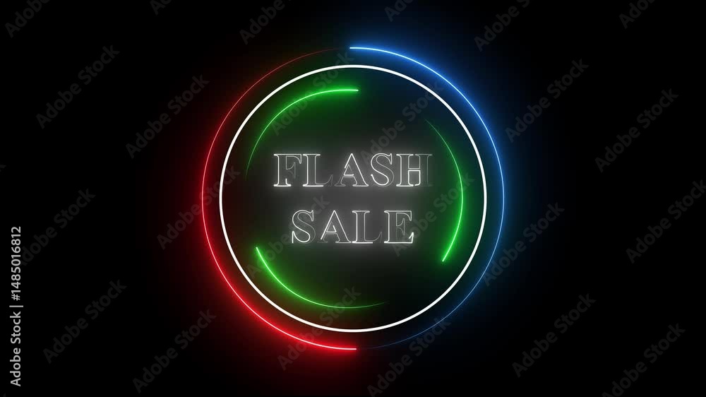 Poster abstract glowing neon text of 