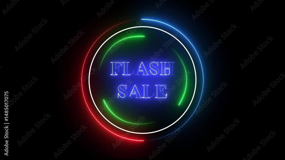 Poster abstract glowing neon text of 