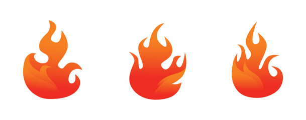 Set Icon Flames full color