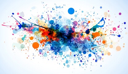 Colorful Abstract Paint Splatter Background