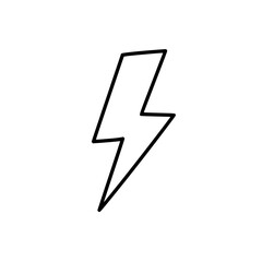 Hand-Drawn Lightning Bolt Illustration Energy, Power, Speed Symbol