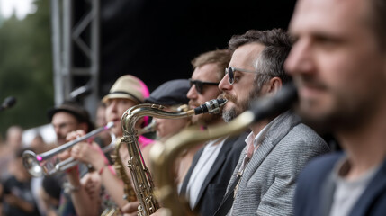 Obraz premium Jazz band on concert.