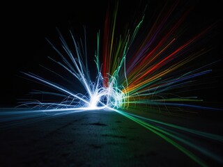 fireworks in the night sky