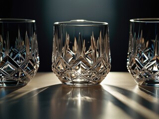 two glasses on a table