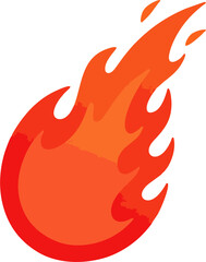 Vector fireball in shockwave effect – stylized energy burst icon