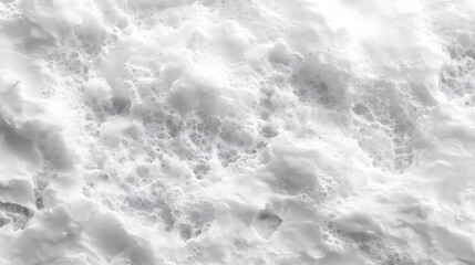 Abstract white foam texture with bubbles detail macro close up for background or backdrop