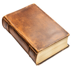 Obraz premium a brown book with a leather cover
