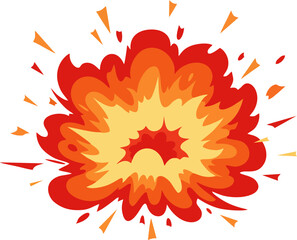 Vector icon of stylized flame ball – clean lines and simple gradient