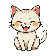Funny Cat Character – Whimsical Feline Illustration - Cartoon Cat Drawing – Playful and Funny Feline Art