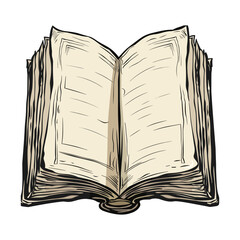 open book vector illustration