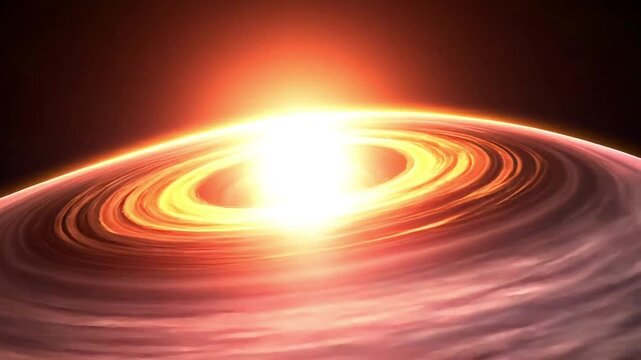 Unique celestial formation observed on the ocean surface at midnight with mesmerizing waves and patterns