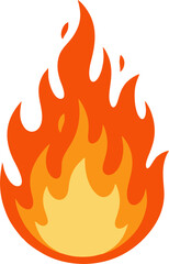 Glowing fireball with sparks in vector outline – dynamic and trace-friendly