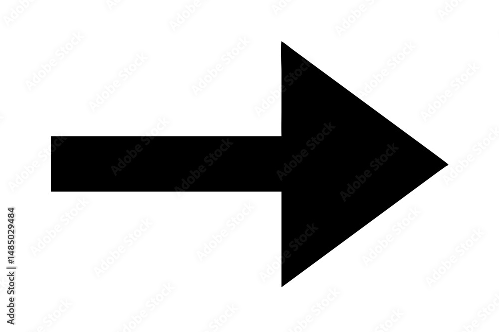 Aufkleber bold black arrow icon right direction pointer navigation symbol