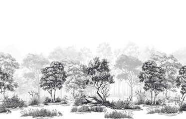 landscape with trees