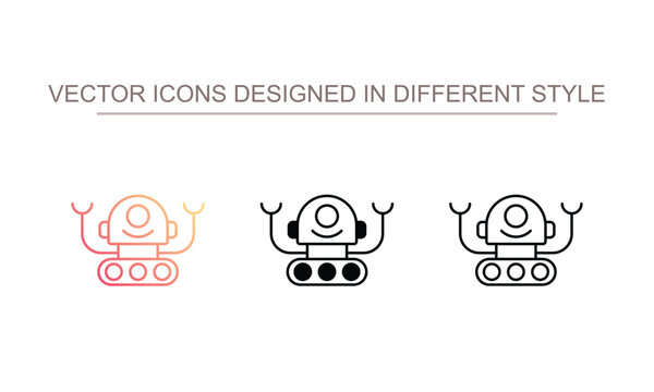 personal droid icon design with white background stock illustration