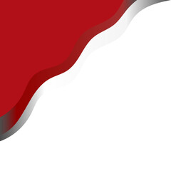 Naklejka premium Indonesia Waving Flag Corner Border