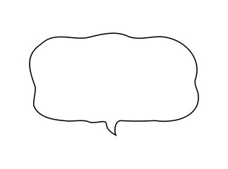 Hand-drawn speech bubble