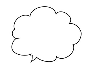 Hand-drawn speech bubble