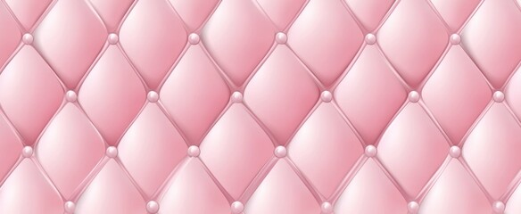 Pink Diamond Tufted Upholstery Texture Background
