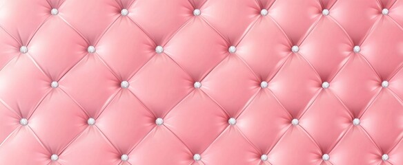 Pink Diamond Tufted Upholstery Texture Background