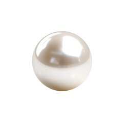 Beautiful white pearl showcasing its luster and round shape against a plain background