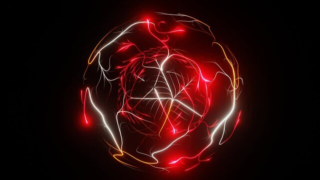 Animierte Lichtstrahlen und Reflexionen.