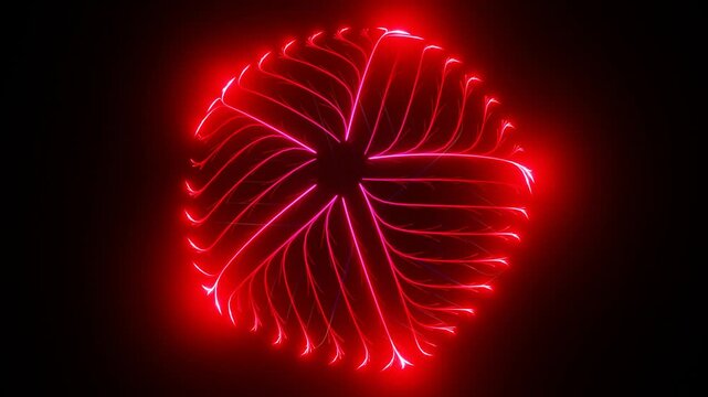 Animierte Lichtstrahlen und Reflexionen.