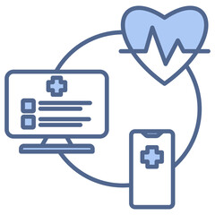 Information System Blue Icon