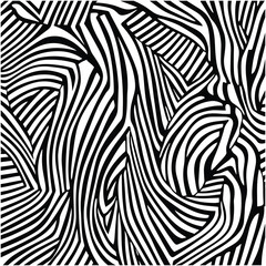 Abstract Geometric Black and White Pattern