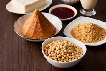 味噌や醤油などの大豆の発酵食品