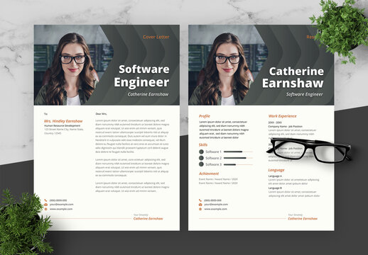 Brown And Grey Software Resume