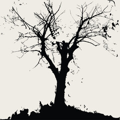 silhouette of a tree