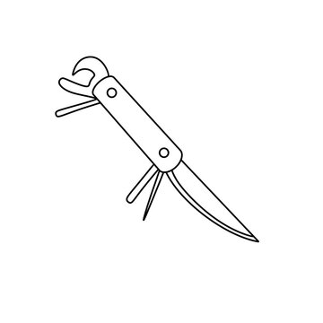 black and white multi-tool knife clip art preview