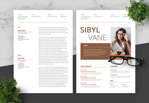 Brown And Orange UI/UX Resume
