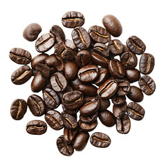 Fototapeta premium a pile of coffee beans on a white surface